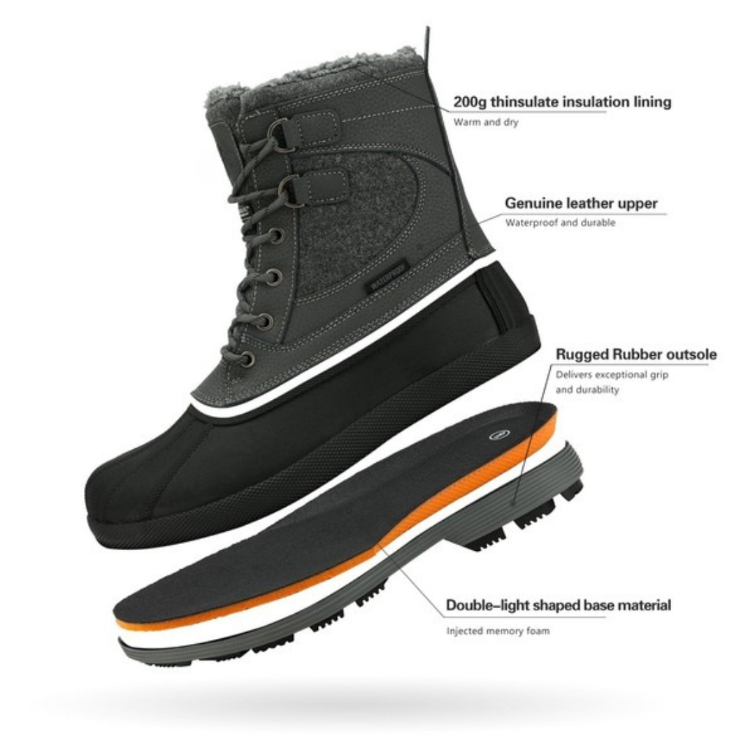 Men's Insulated Waterproof Snow Boots